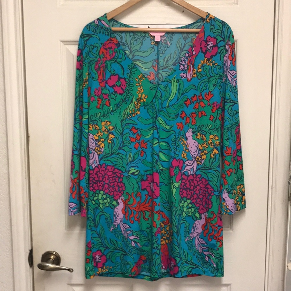 Lily Pulitzer cockatoo parrot dress